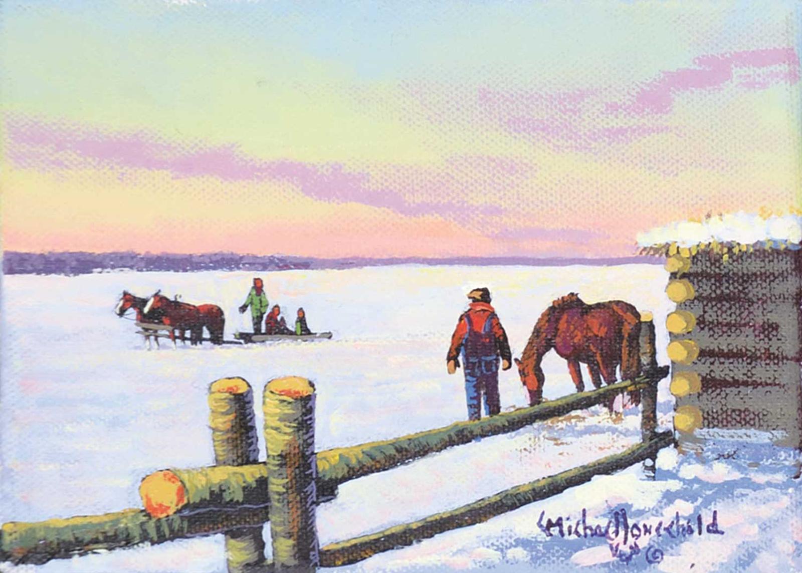 Michael Lonechild (1955) - Feeding the Colt