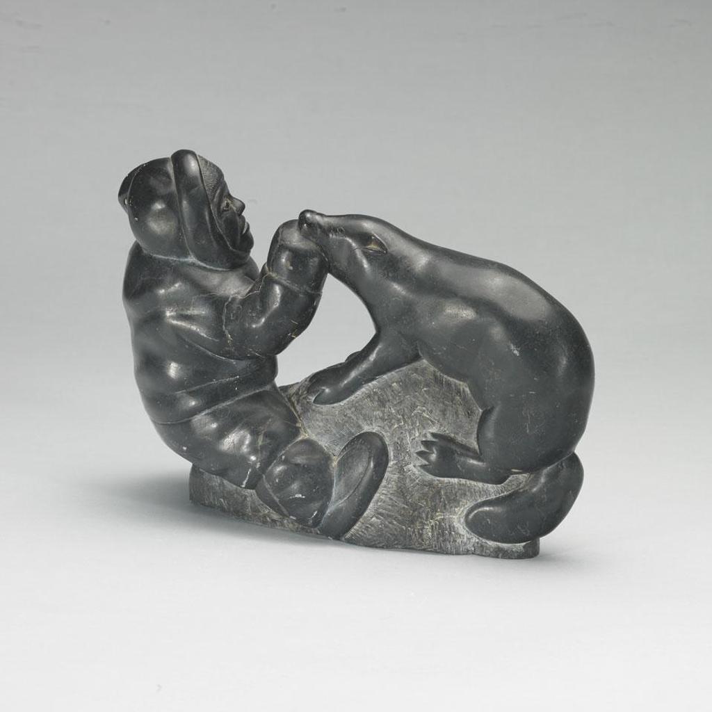 Moses Echalook (1931) - Hunter Struggling With An Otter