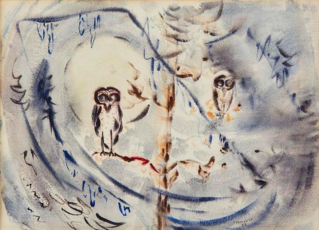 Janet Mitchell (1915-1998) - Owls
