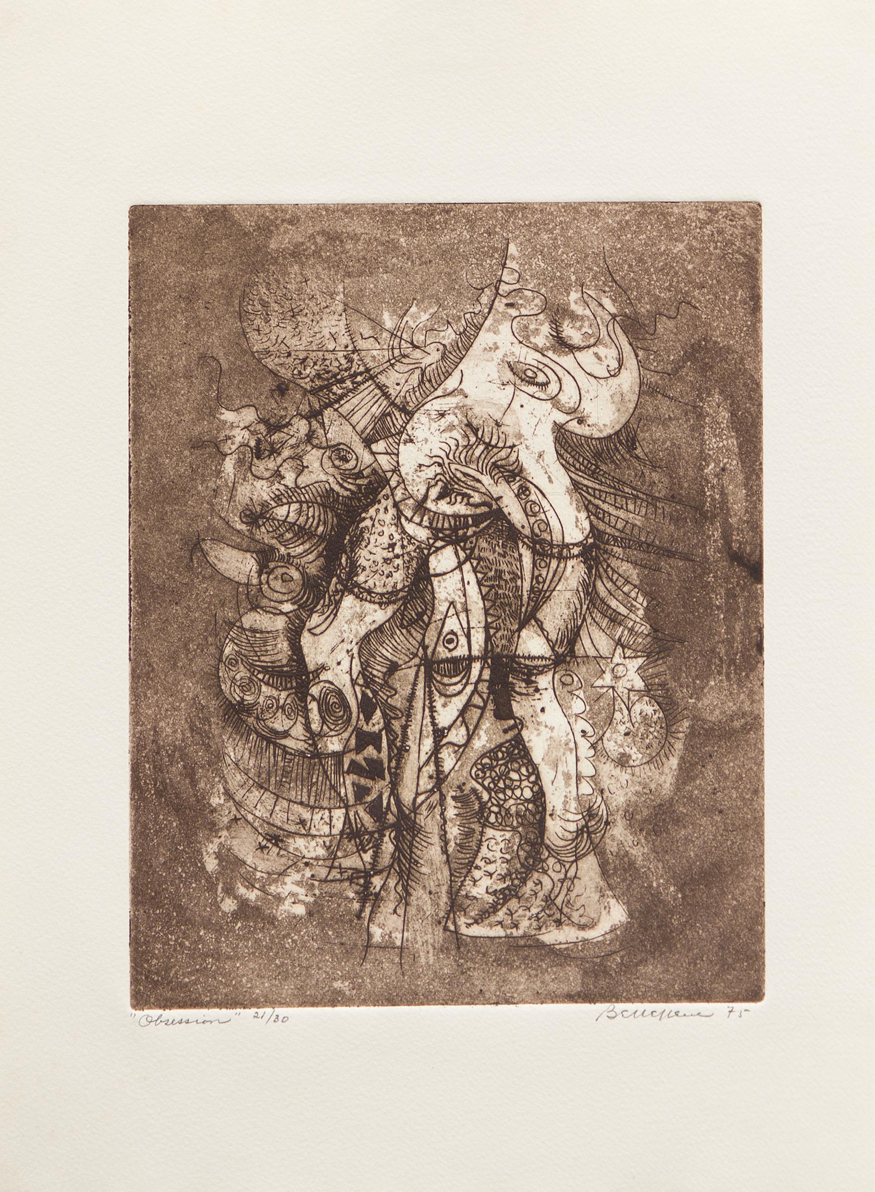 Léon Bellefleur (1910-2007) - Obsession, 1975