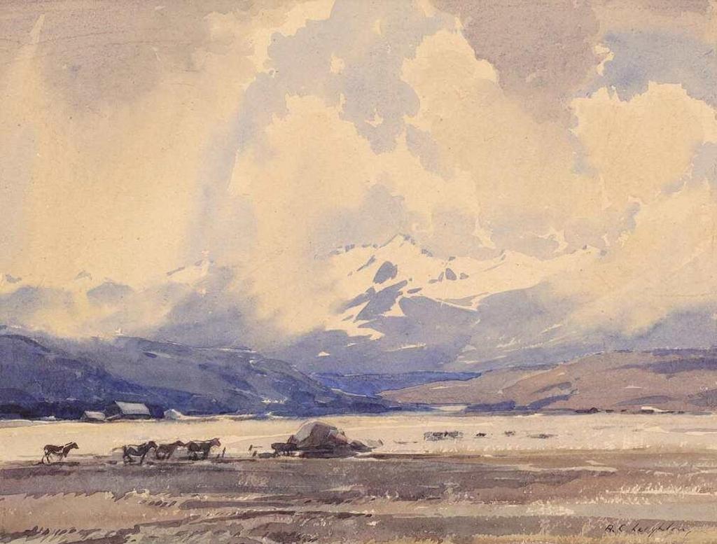 Alfred Crocker Leighton (1901-1965) - Foothills, Morley, Alberta; Ca 1928