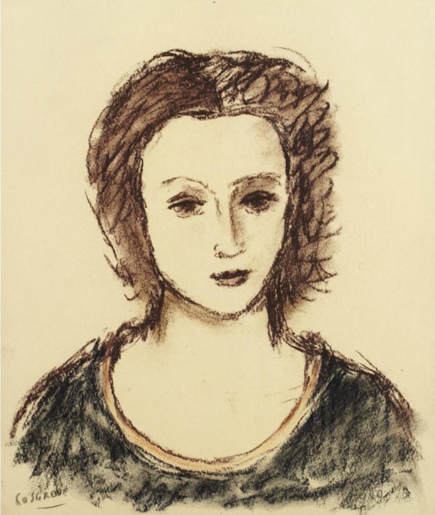 Stanley Morel Cosgrove (1911-2002) - Tete De Femme, Circa 1970