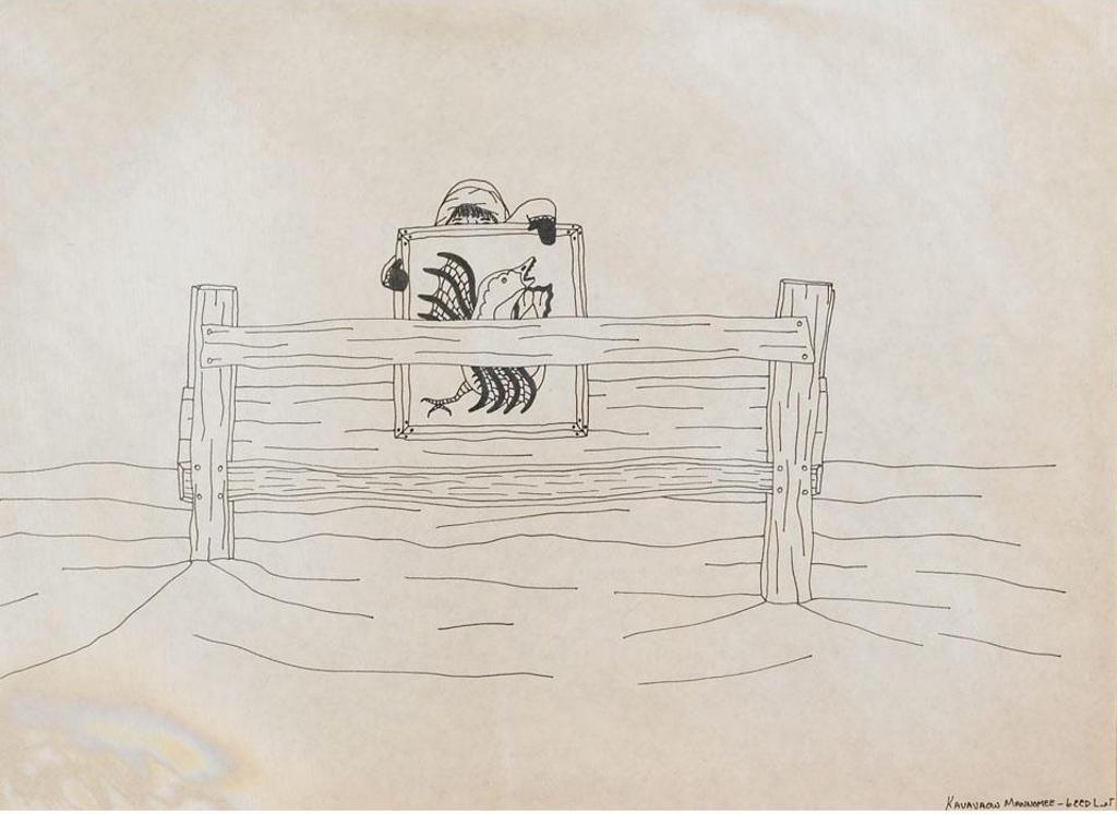Kavavaow Mannomee (1958) - Untitled (Man With Illustration)