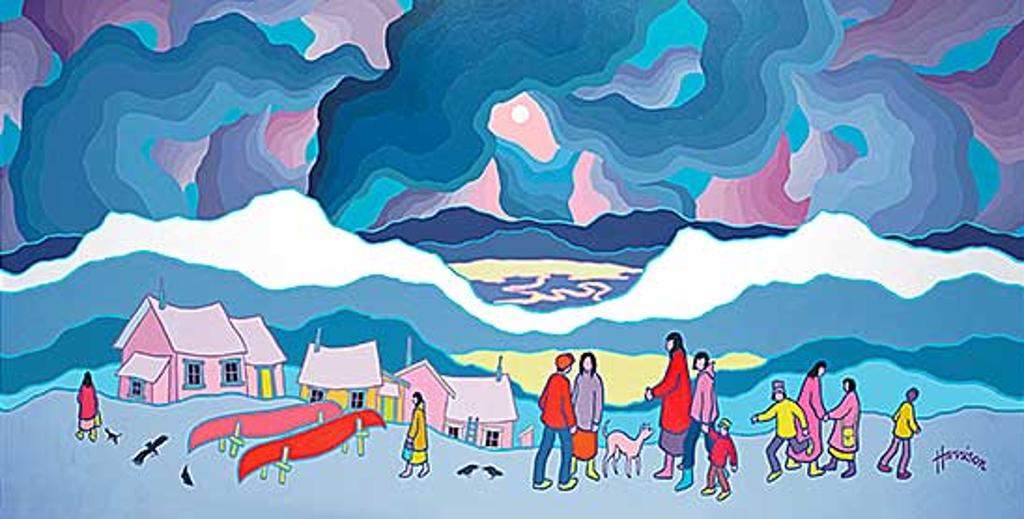 Ted Harrison (1926-2015) - People of the Lake