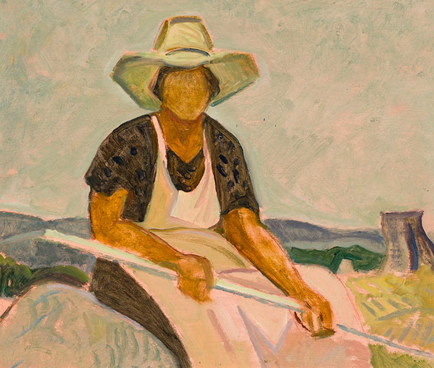 Anne (Annie) Douglas Savage (1896-1971) - Figure in a Landscape (La Paysanne)