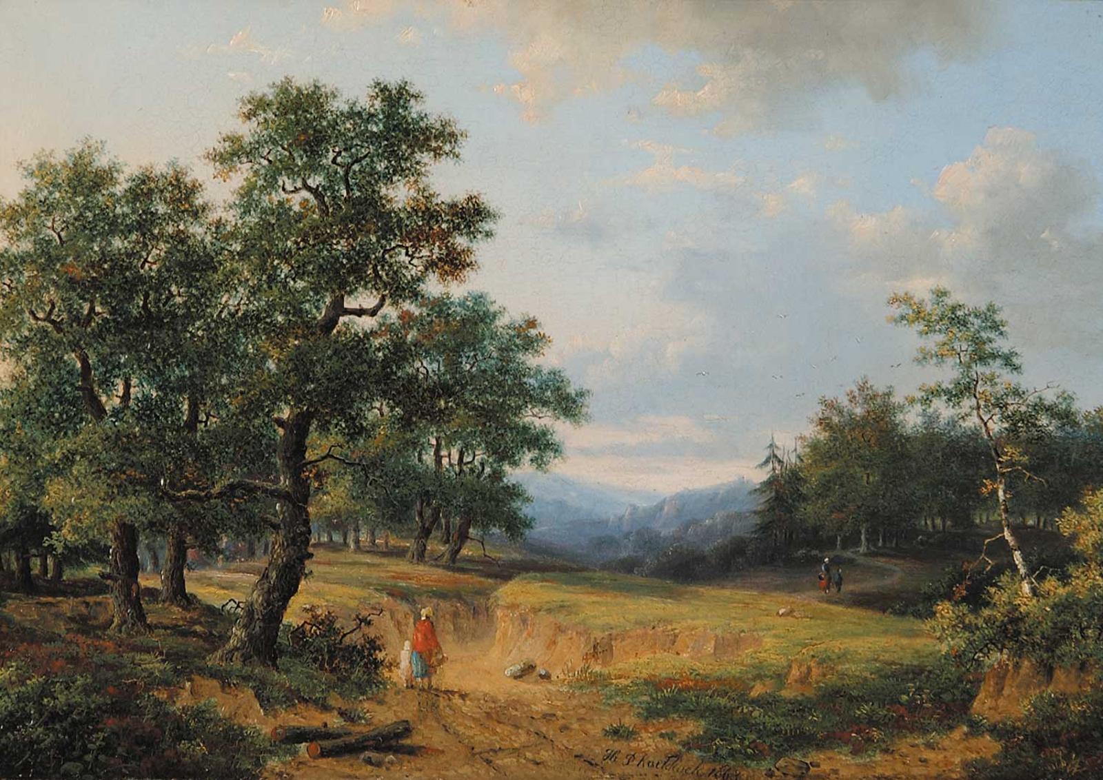 Hendrik Pieter Koekkoek - Untitled - A Summer Walk