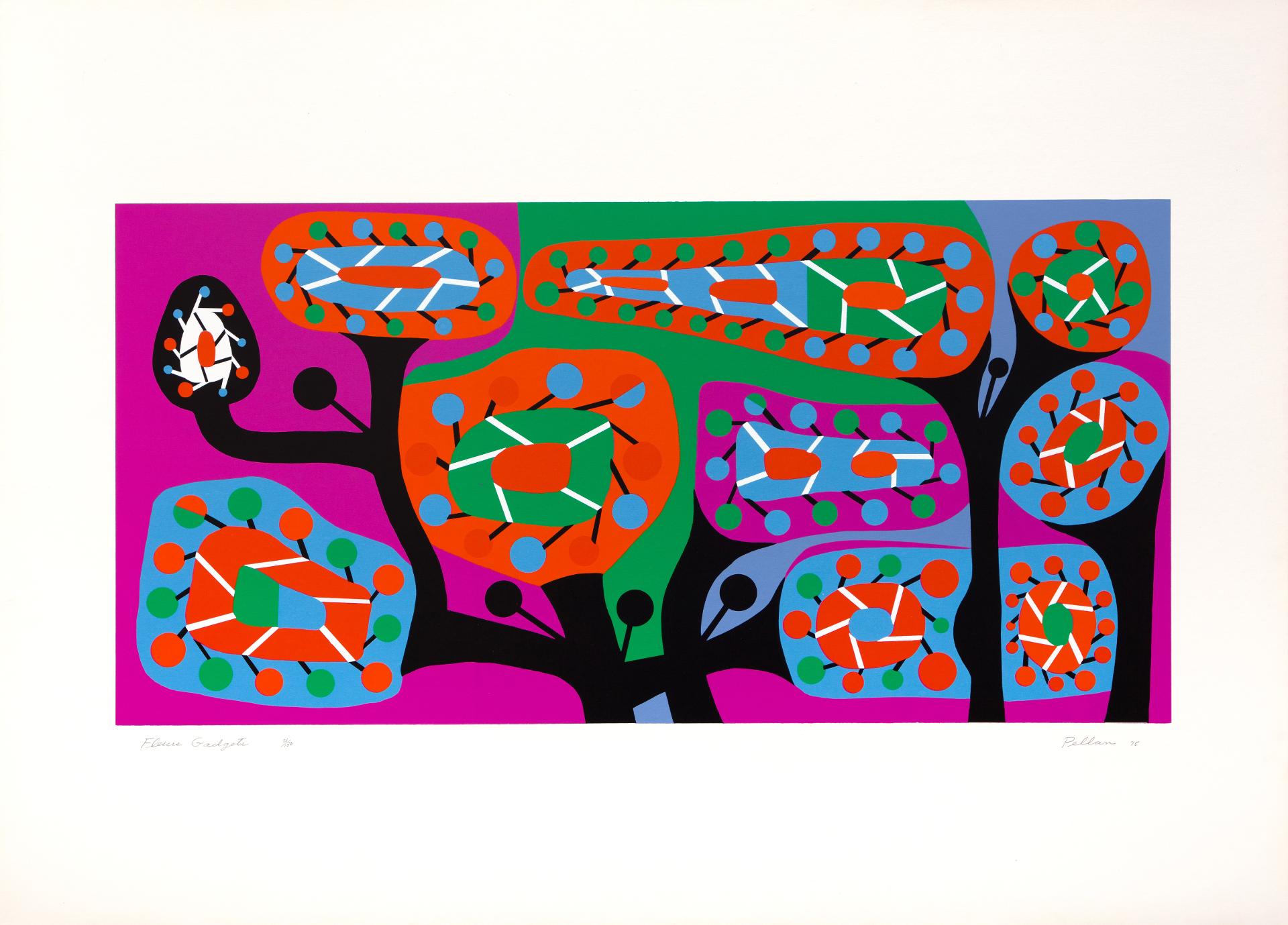 Alfred Pellan (1906-1988) - Fleurs gadgets, 1975