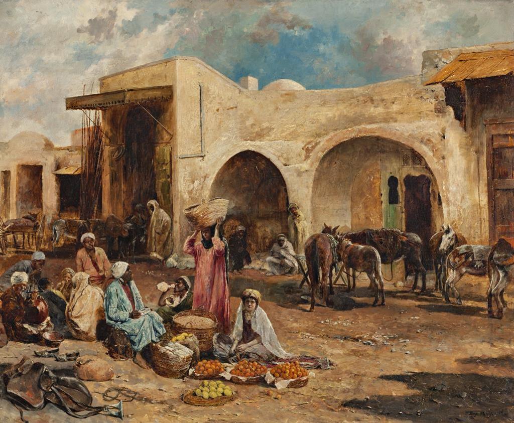 Eugene Pavy (1865-1923) - An Eastern Market