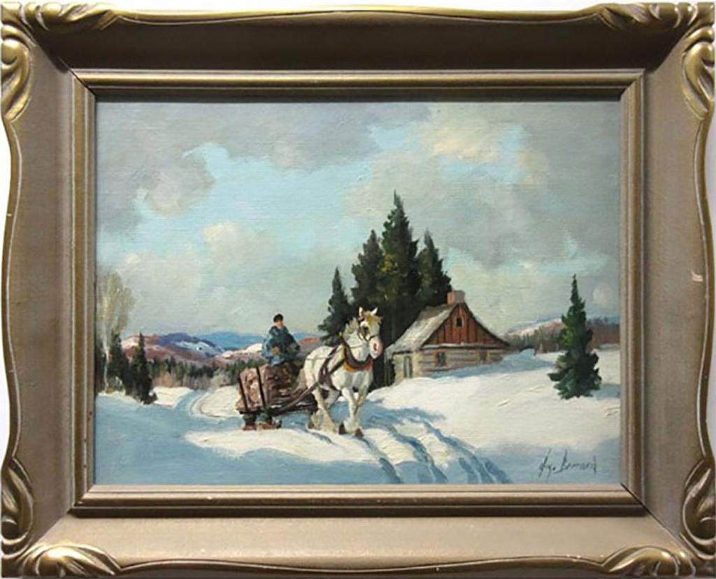 Joseph Bernard - Hauling Logs - Winter
