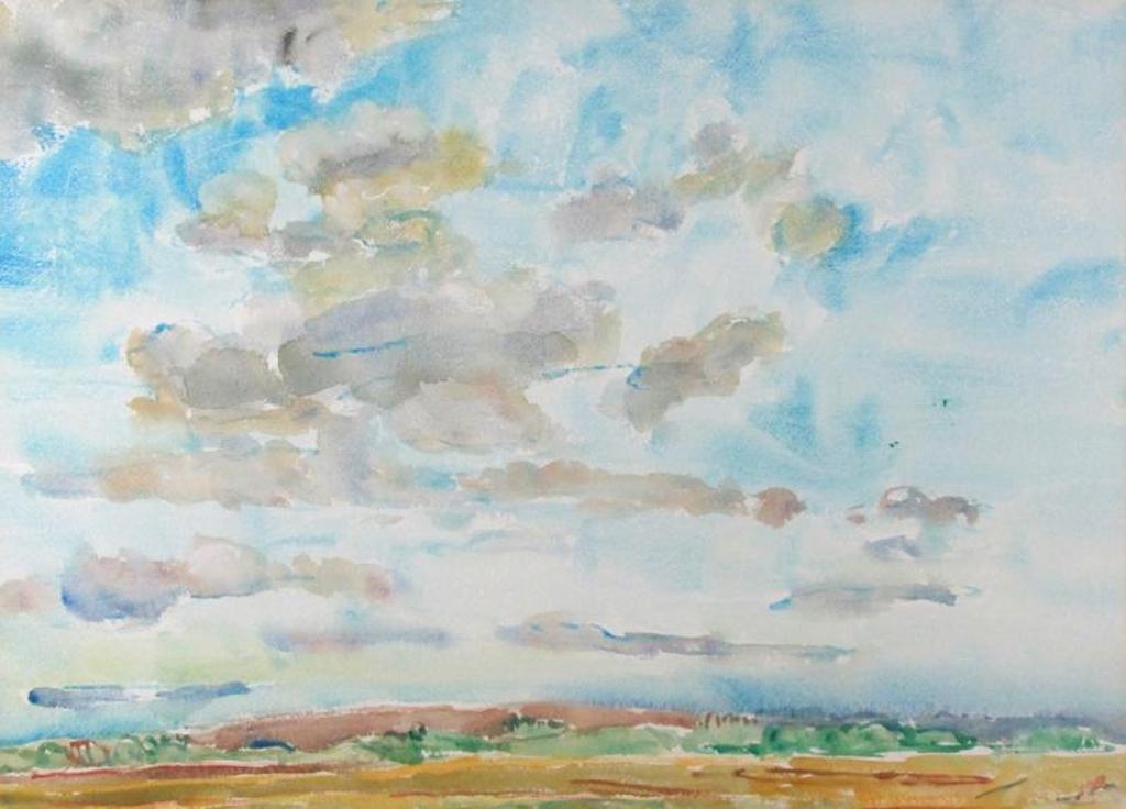 Dorothy Elsie Knowles (1927-2001) - Fields At Evening; 1980