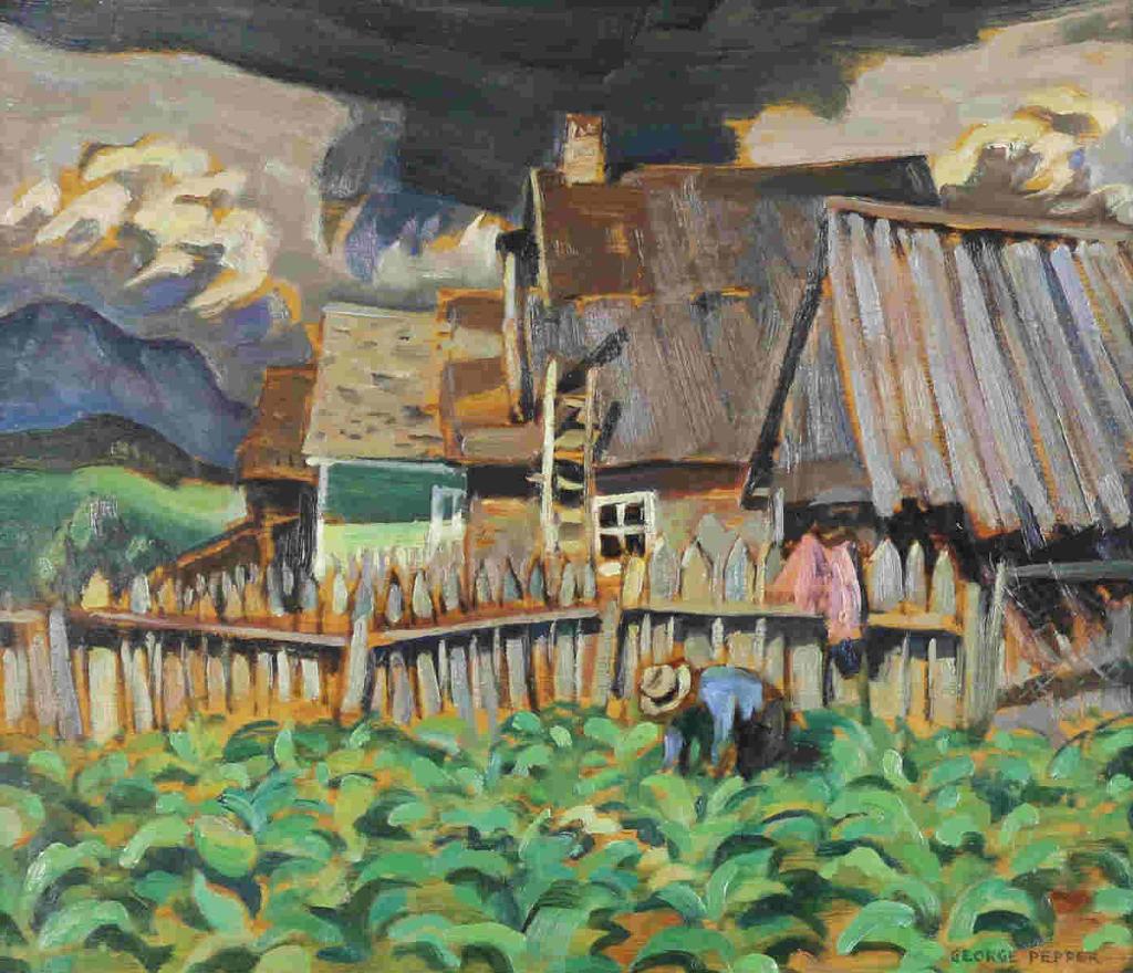 George Douglas Pepper (1903-1962) - Tobacco Patch, St. Urbain, P.Q