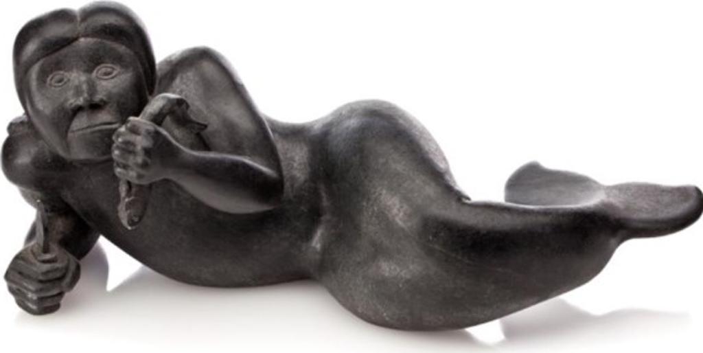 Mathew Kellypalik (1948) - Sea Goddess with Fish, 1989