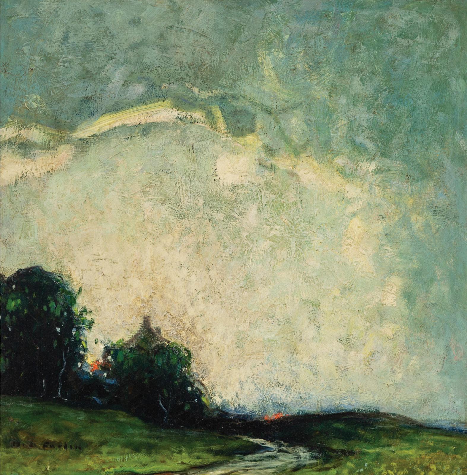 Marc-Aurèle Fortin (1888-1970) - Nuages Au-Dessus D'un Paysage D'été, Circa 1917/1918