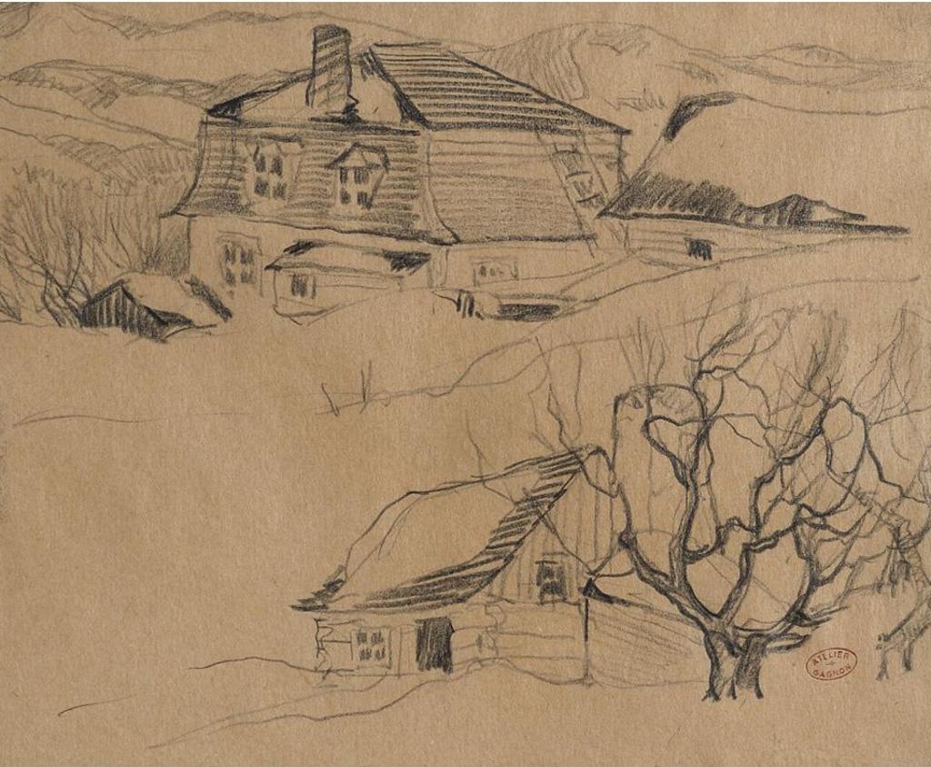 Clarence Alphonse Gagnon (1881-1942) - Cottages In Winter