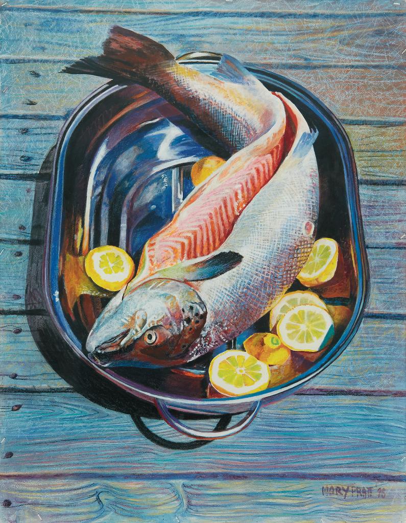 Mary Frances West Pratt (1935-2018) - Salmon in a Pan