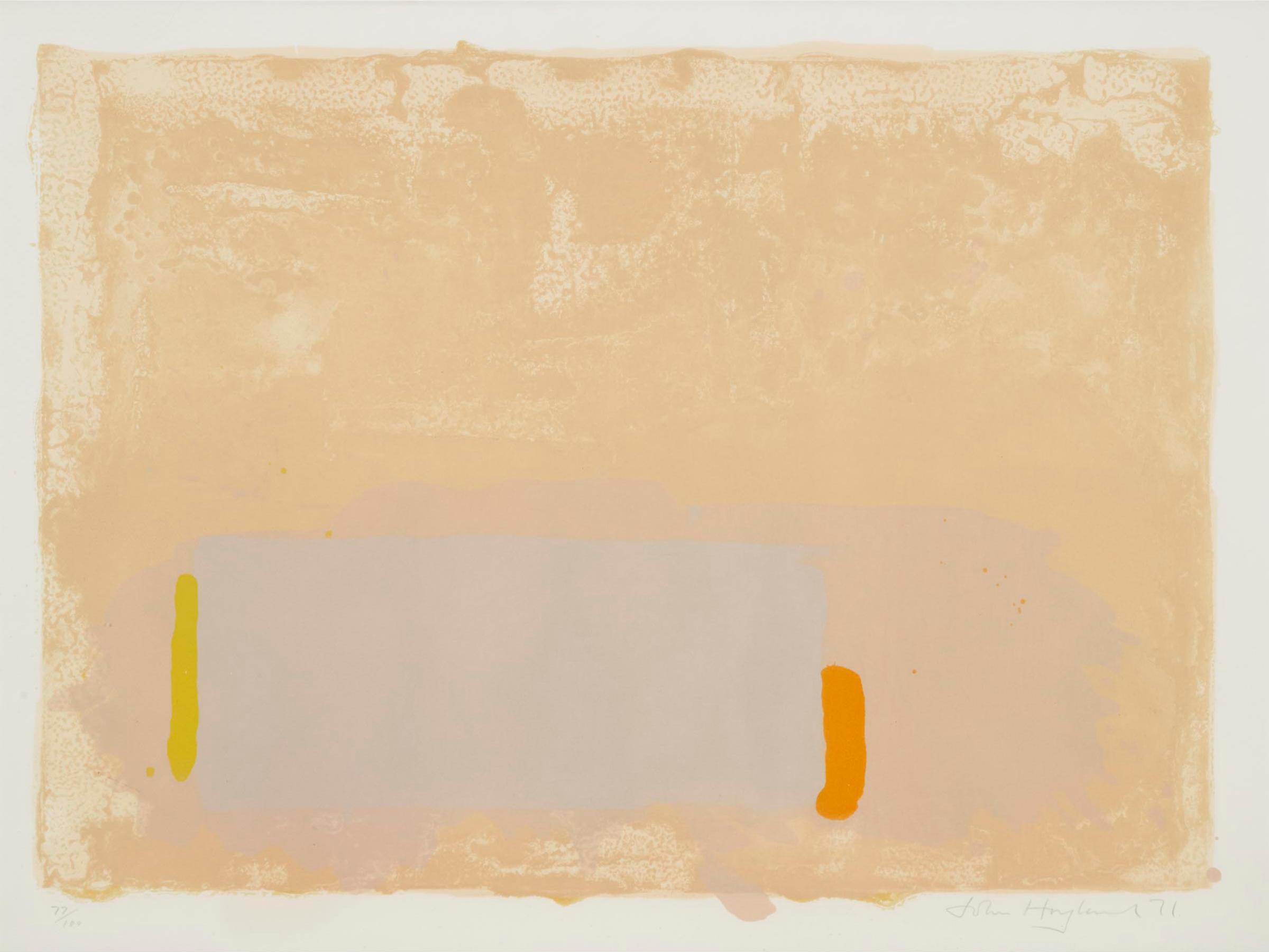 John Hoyland (1934-2011) - Ochre-Pink, From  New York Suite, 1971