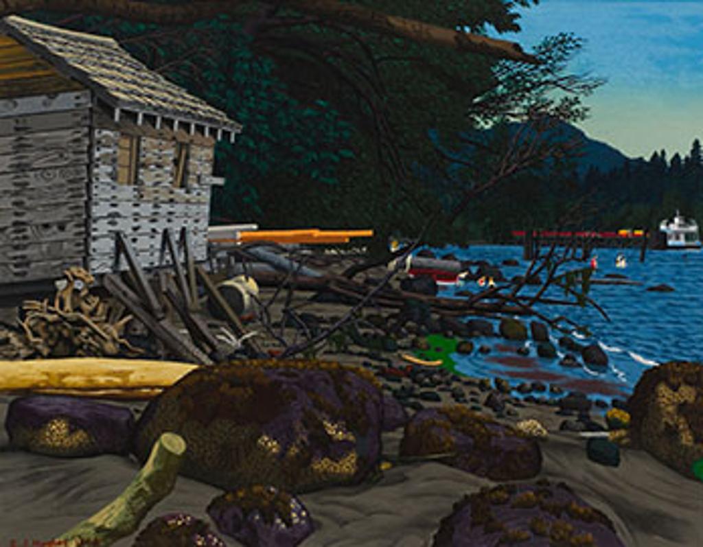 Edward John (E. J.) Hughes (1913-2007) - An Old Boathouse on Crofton Beach