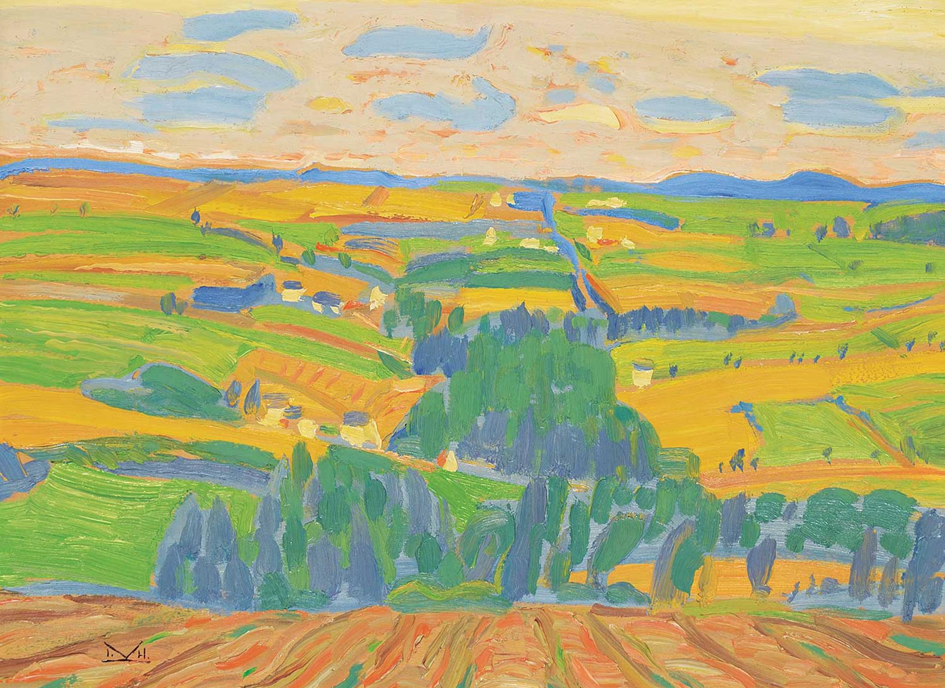Illingworth Holey (Buck) Kerr (1905-1989) - Potato Farms from Klokedahl Hill, Grand Falls, NB