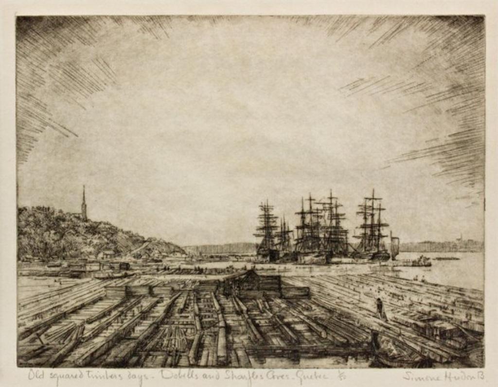 Simone Marie Yvette Hudon (1905-1984) - Old Squared Timbers Days, Quebec