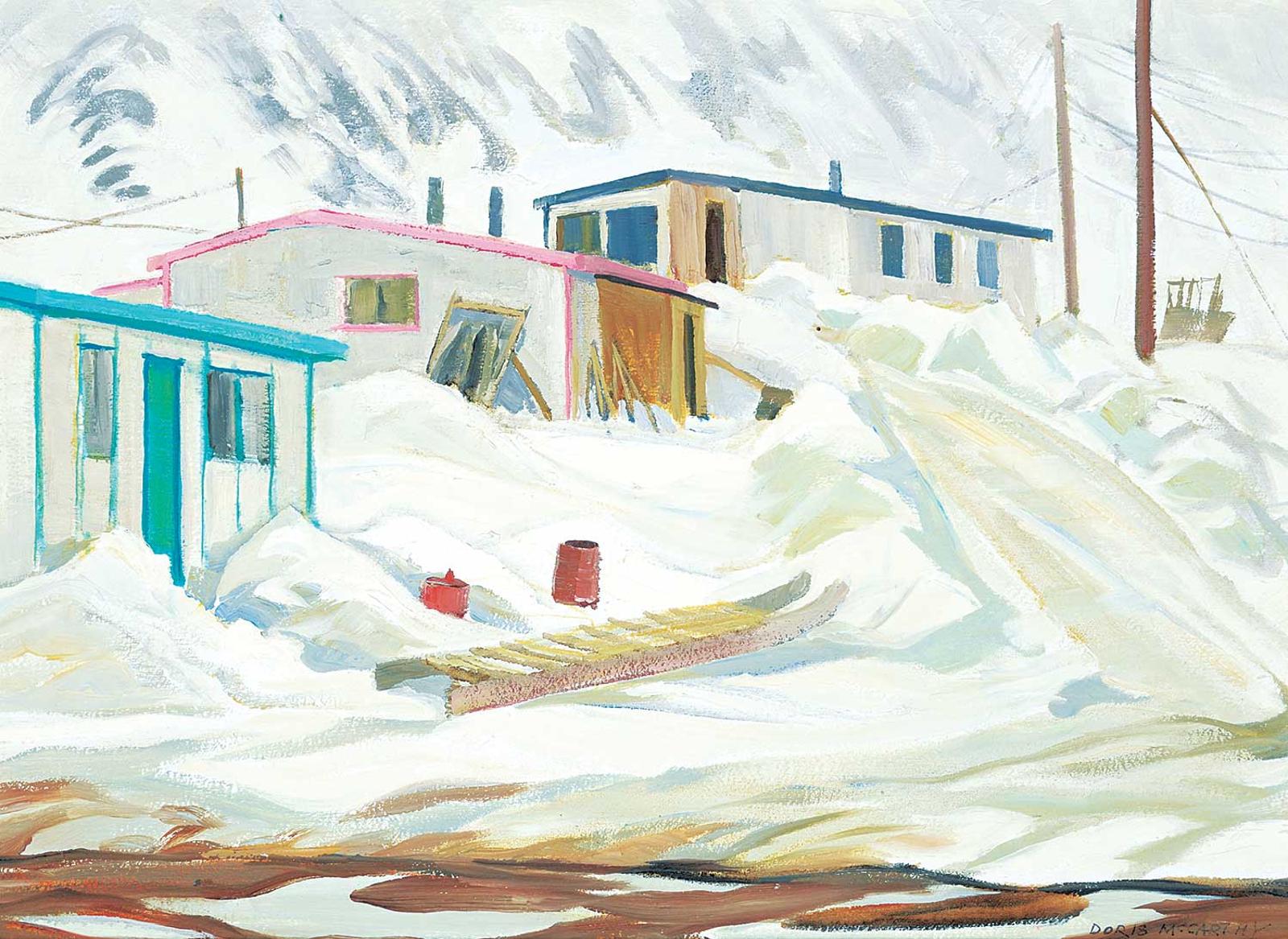 Doris Jean McCarthy (1910-2010) - Three Houses at Broughton Island