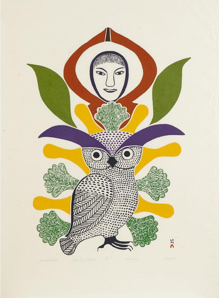 Kenojuak Ashevak (1927-2013) - Summer Owl