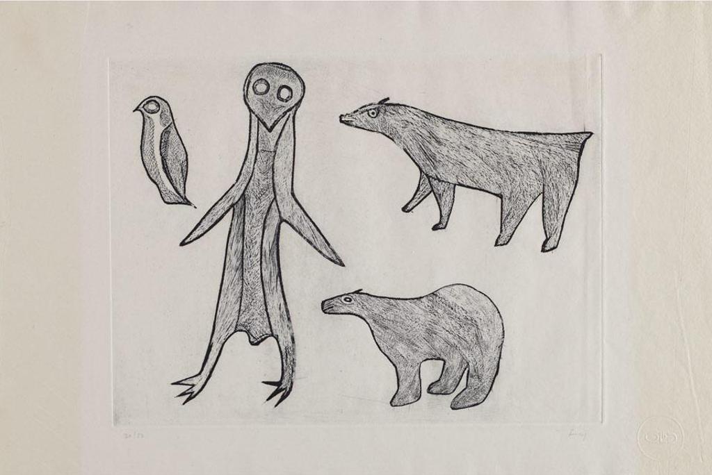 Lucy Qinnuayuak (1915-1982) - Untitled