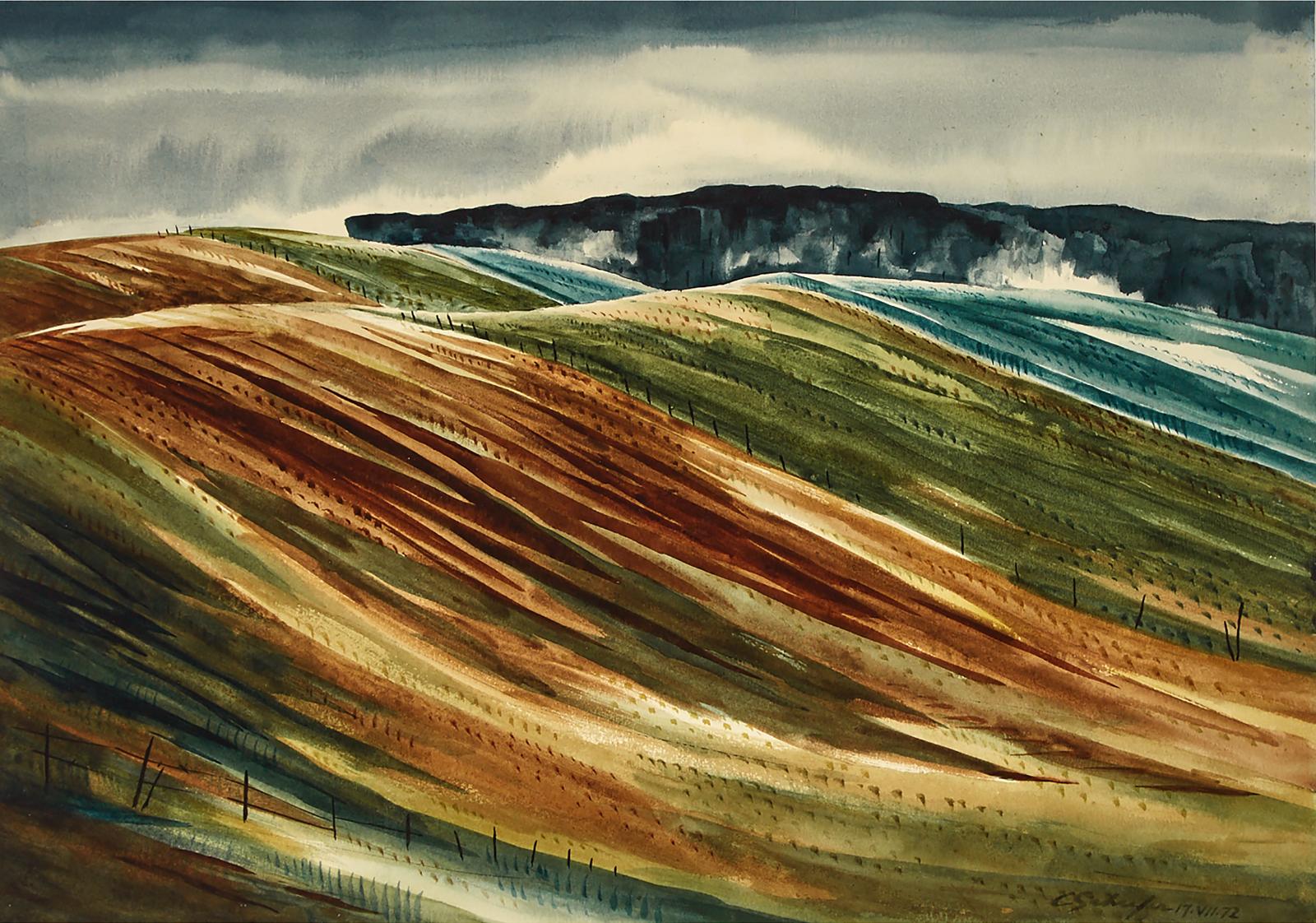 Carl Fellman Schaefer (1903-1995) - On The Huron Road, Near Strasburg, Waterloo County, 1972