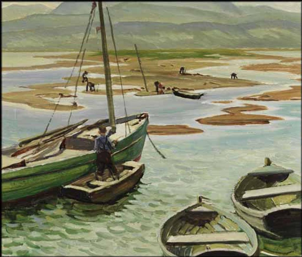 Doris Jean McCarthy (1910-2010) - Clam Digging at Low Tide, Barachois Gaspé