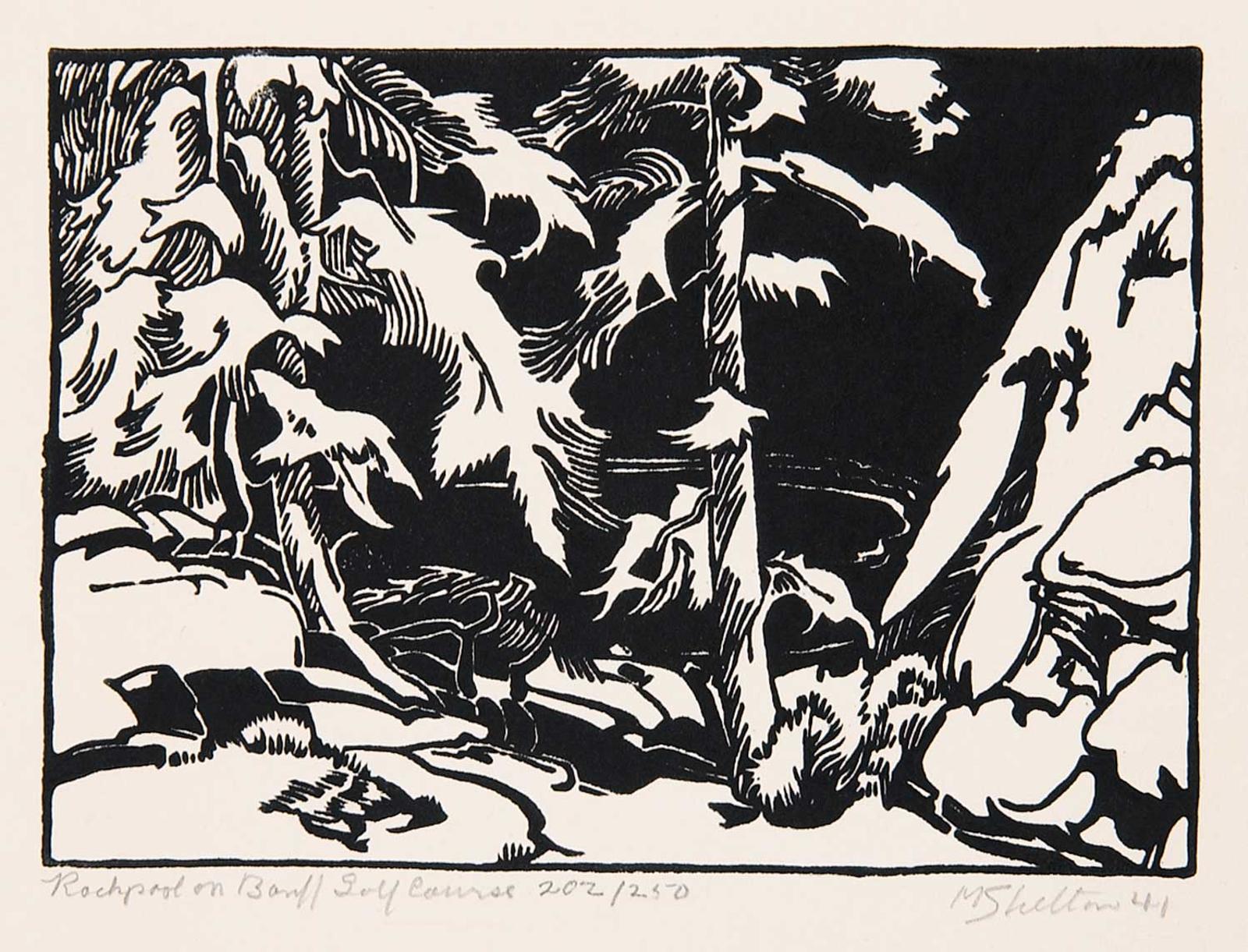 Margaret Dorothy Shelton (1915-1984) - Rockpool in Banff Golf Course  #202/250