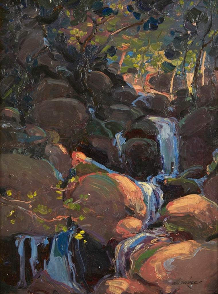 Arthur Dominique Rozaire (1879-1922) - Waterfall in Shadow