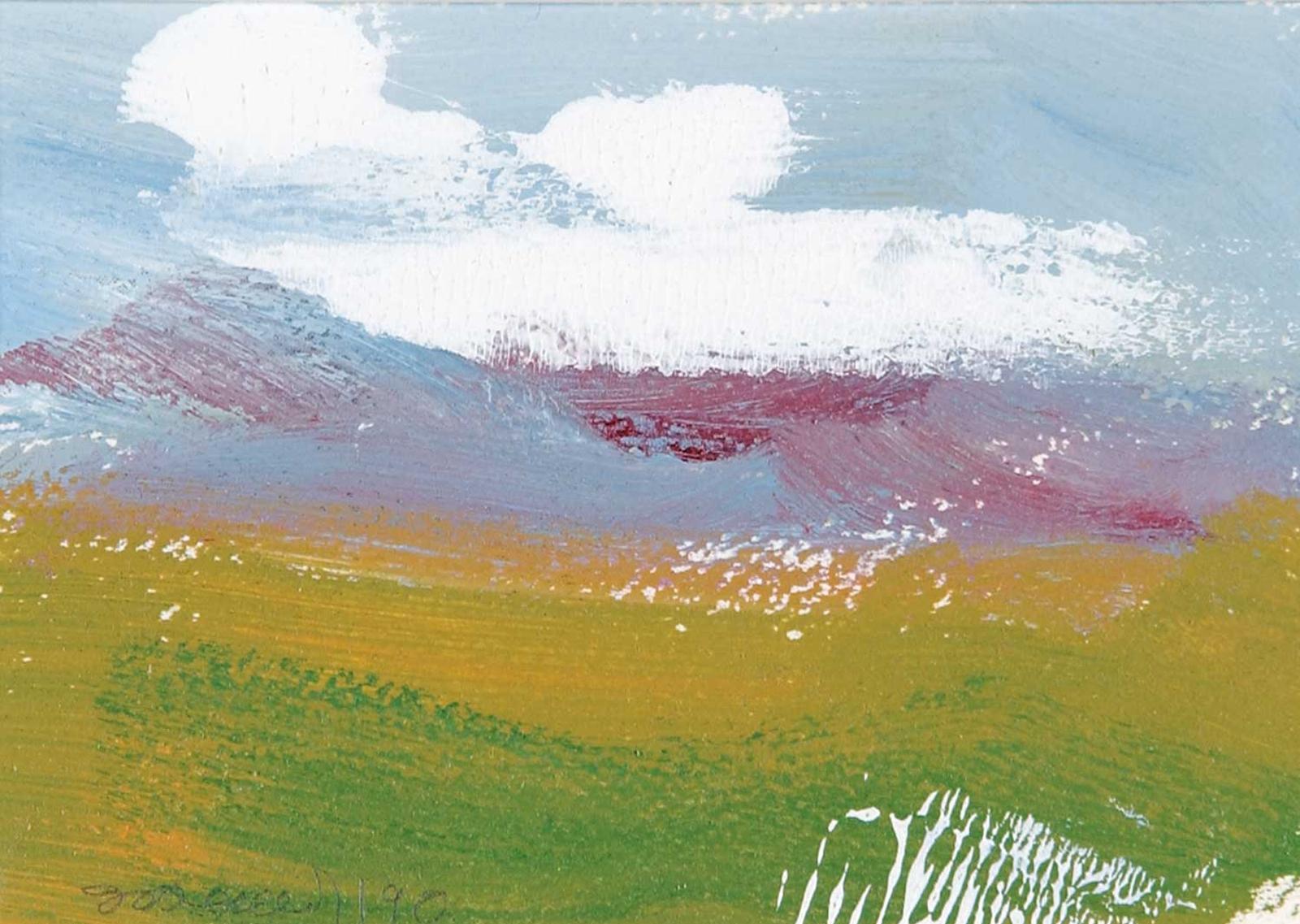 Jack Henry Pollock (1930-1992) - Untitled - Abstract Landscape with Purple Mountains