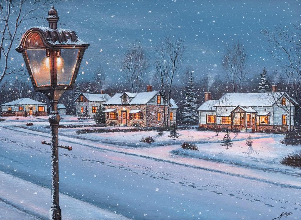 Bob Millard (1947-2014) - Untitled - Silent Night (with Dog Walker Tracks)