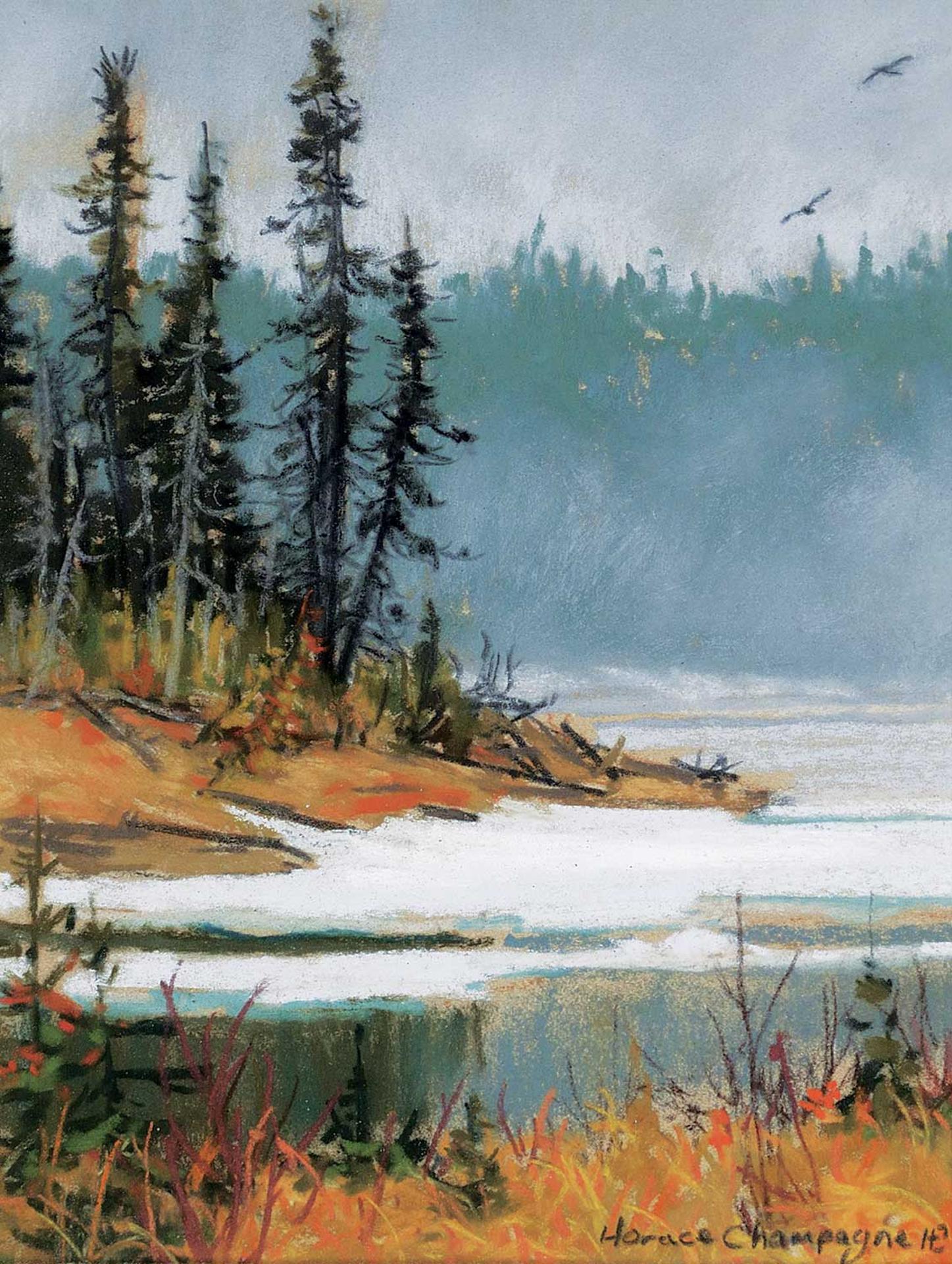 Horace Champagne (1937) - Spring Thaw - Lac Tourangeau, Laurentide Park, Quebec