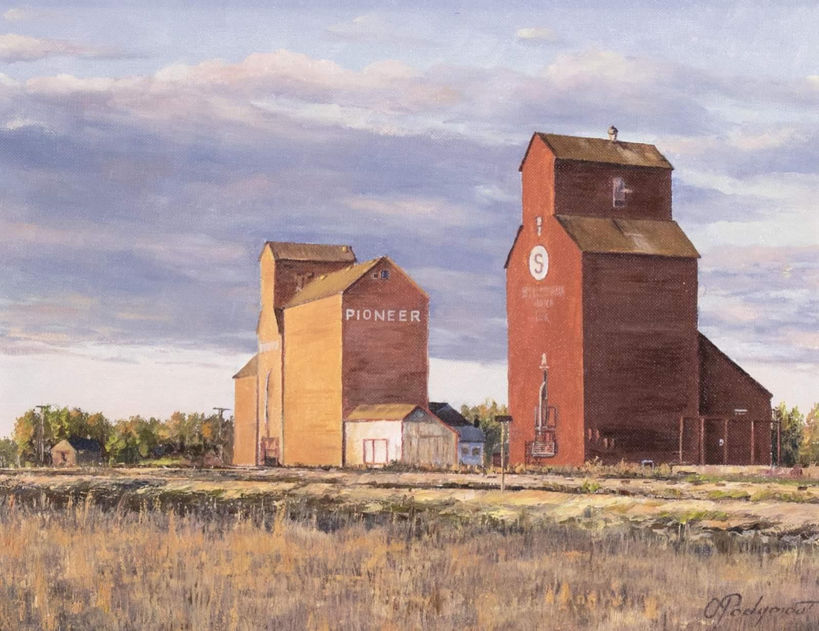Oleg Podymow (1929-2011) - Untitled, Grain Elevators