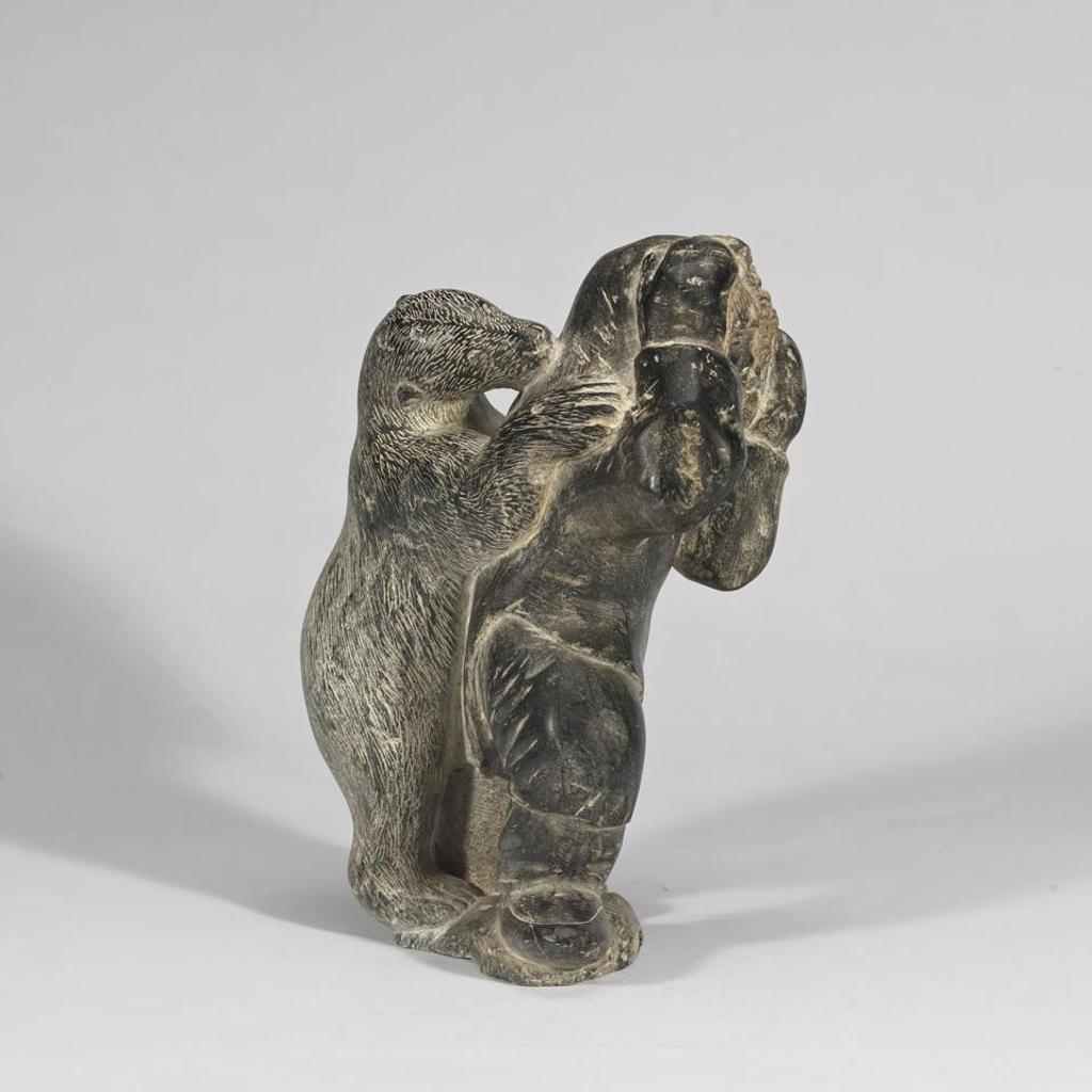 Henry Evaluardjuk (1923-2007) - Bear Attacking Man