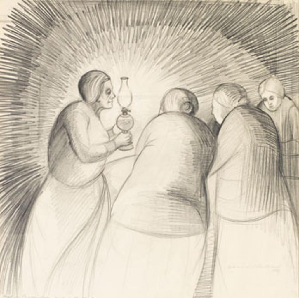 David Lloyd Blackwood (1941-2022) - Vigil on Bragg’s Island (Study for Print)