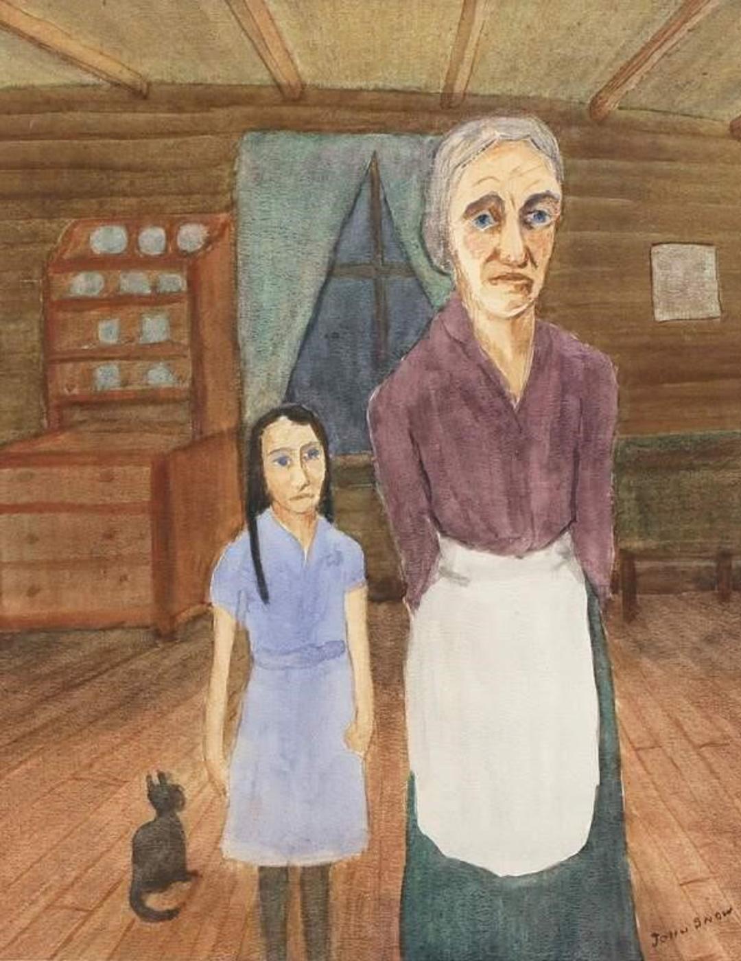 John Harold Thomas Snow (1911-2004) - Farm Interior; 1946