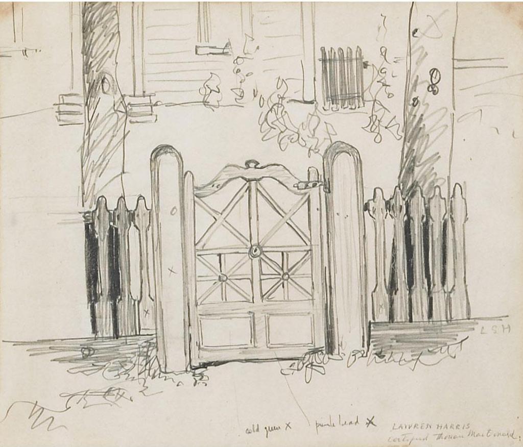 Lawren Stewart Harris (1885-1970) - Study Of A Gate