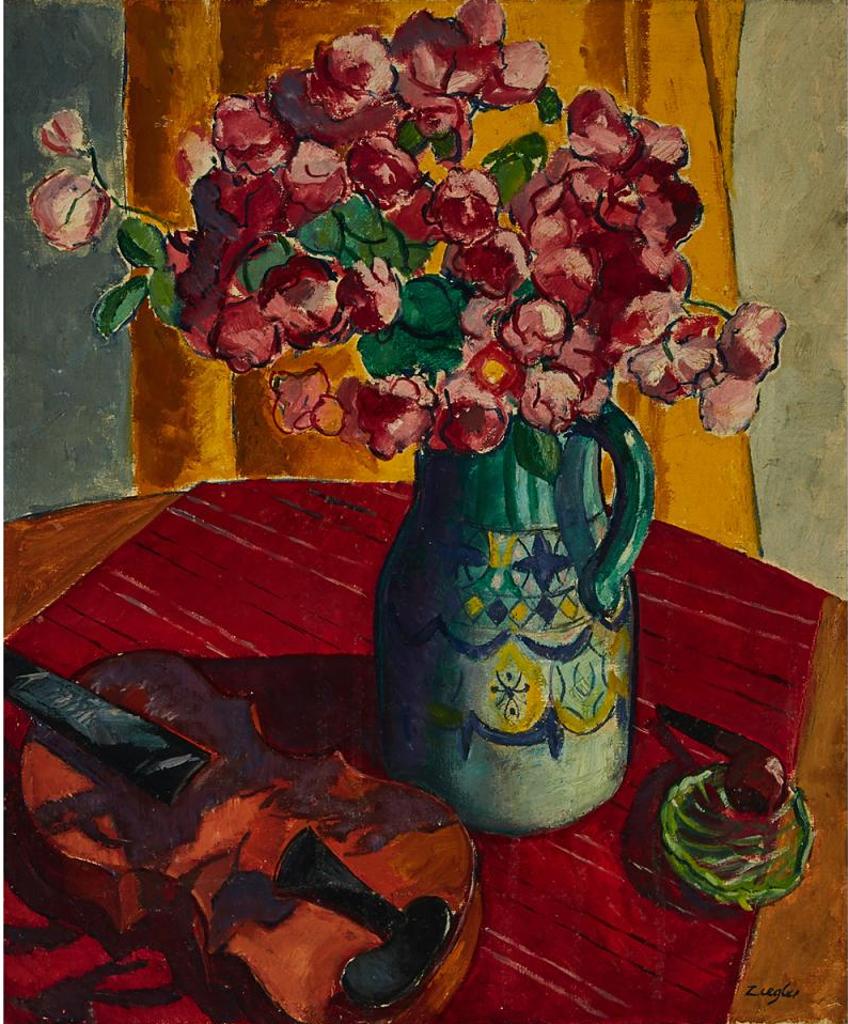 Archibald Ziegler (1903-1971) - Still-Life With Vase, Pipe, And Violin