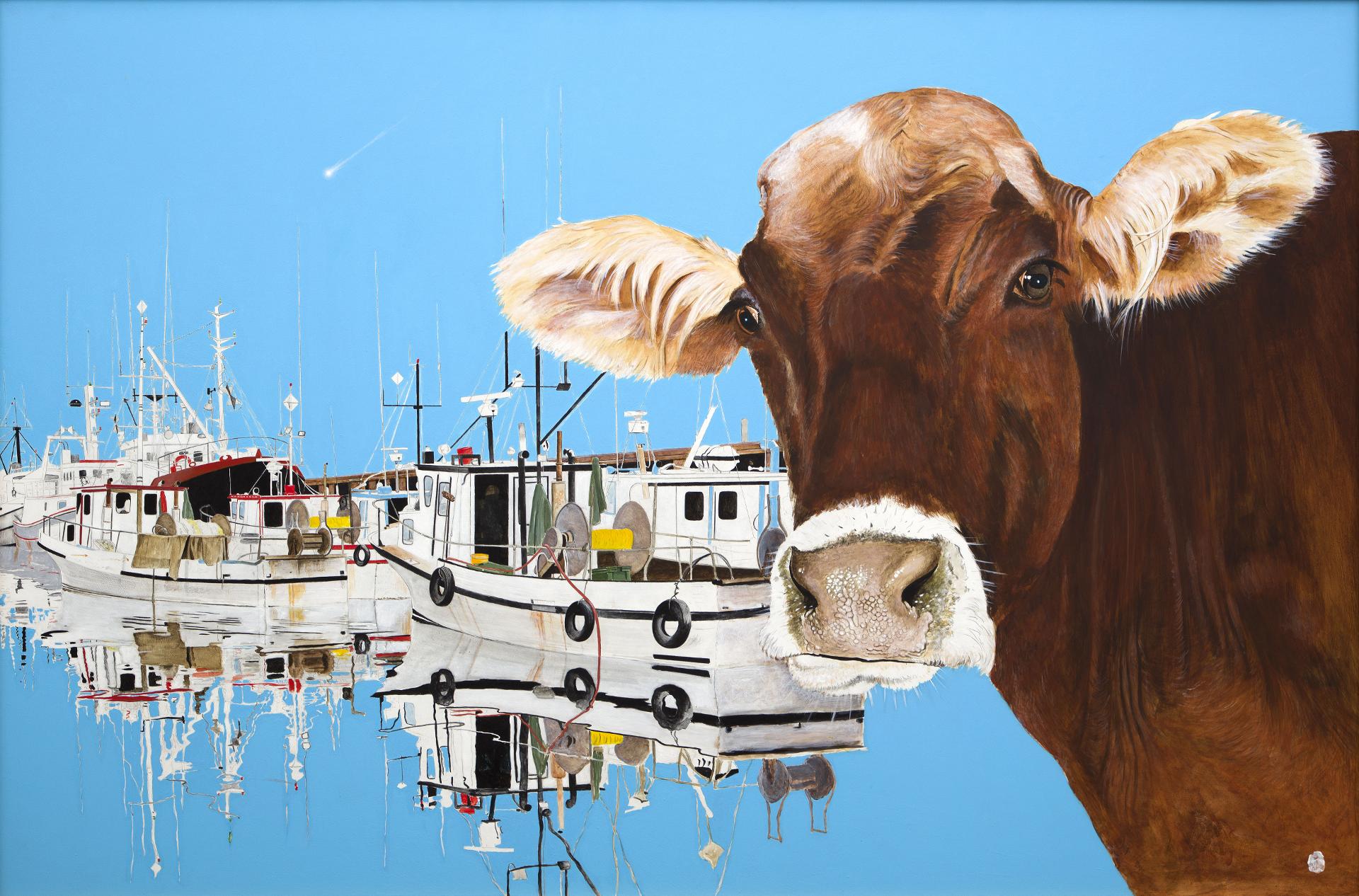 Serge Lemoyne (1941-1998) - Hyakutaké / Vache (pêche à la morue), 1993