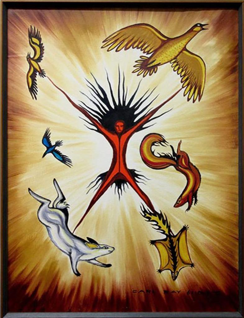 Carl Ray (1942-1978) - Untitled (Spirit & Animals)