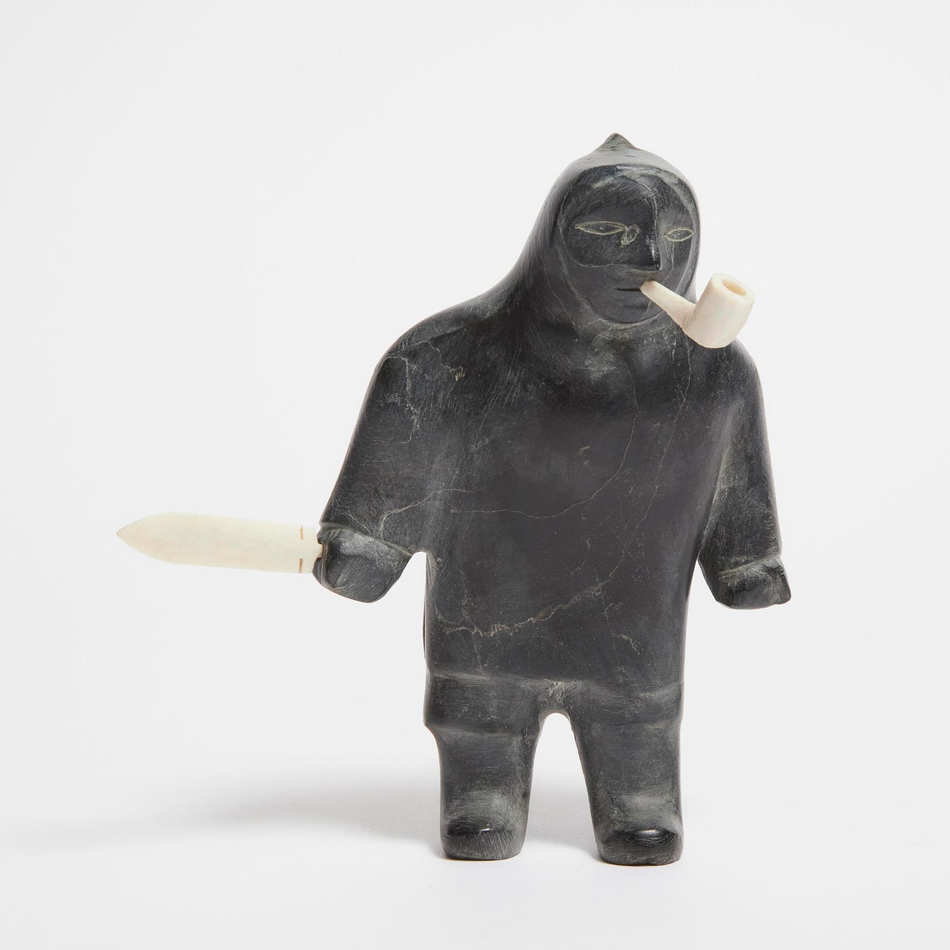 George Tatanniq (1910-1991) - Hunter With Pipe, Circa 1976