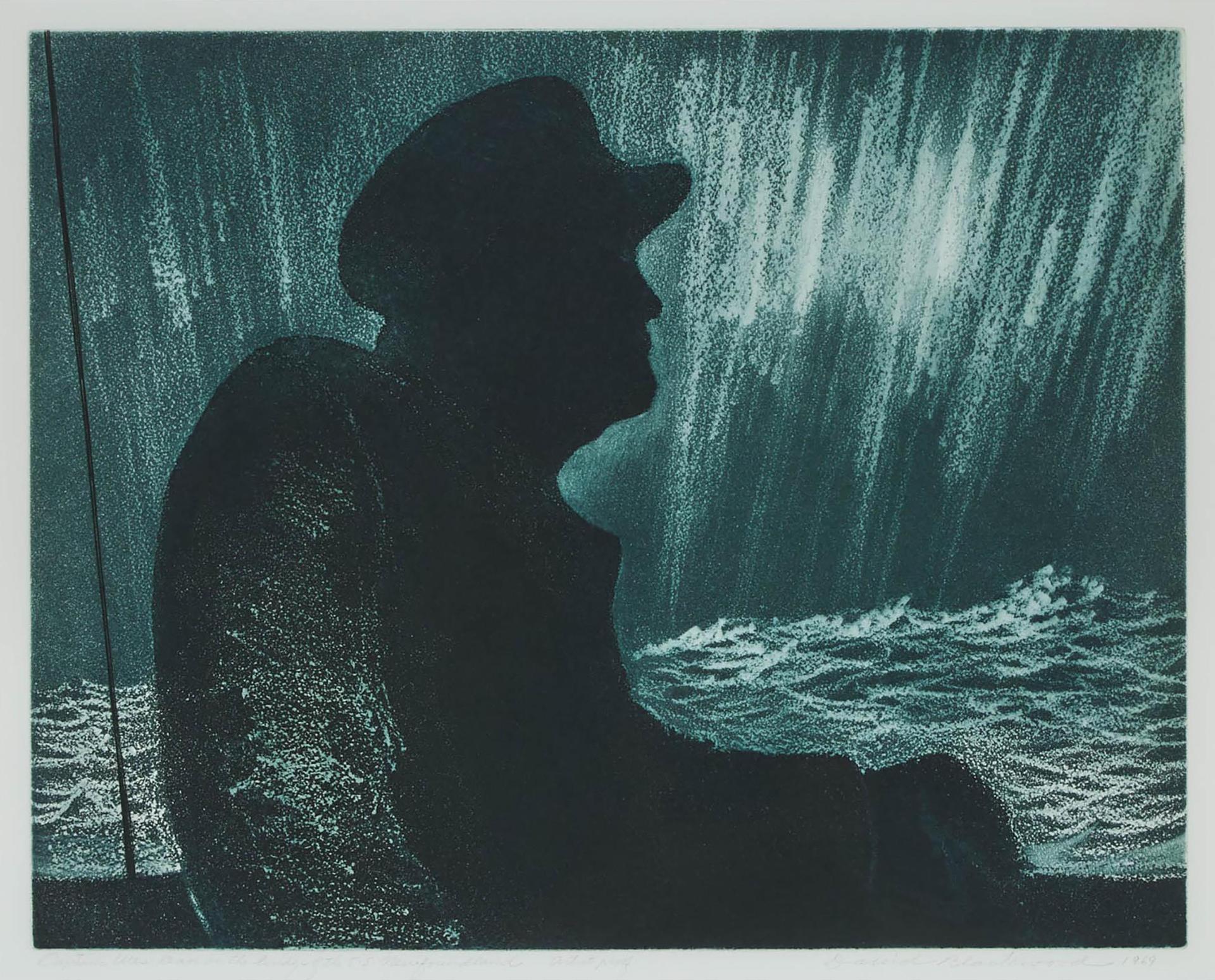David Lloyd Blackwood (1941-2022) - Captain Wes Kean On The Bridge Of S.S. Newfoundland, 1969