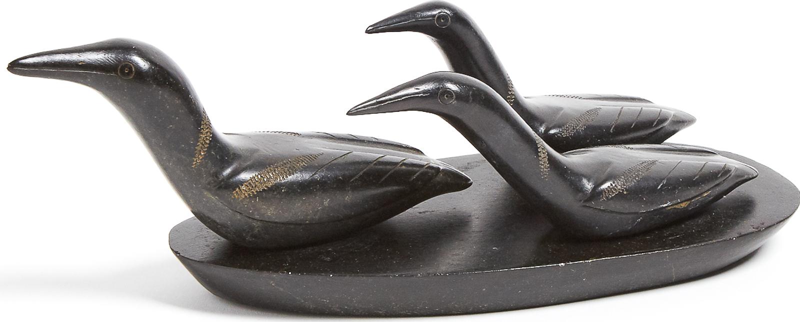 Levi Amidlak (1931-1998) - Three Swimming Birds