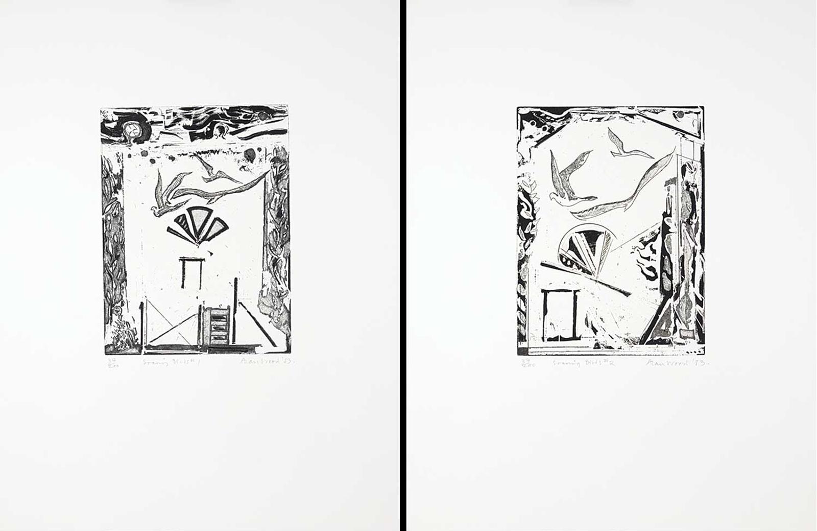 Alan Wood (1935-2017) - Soaring Birds #1 and #2 #37/200