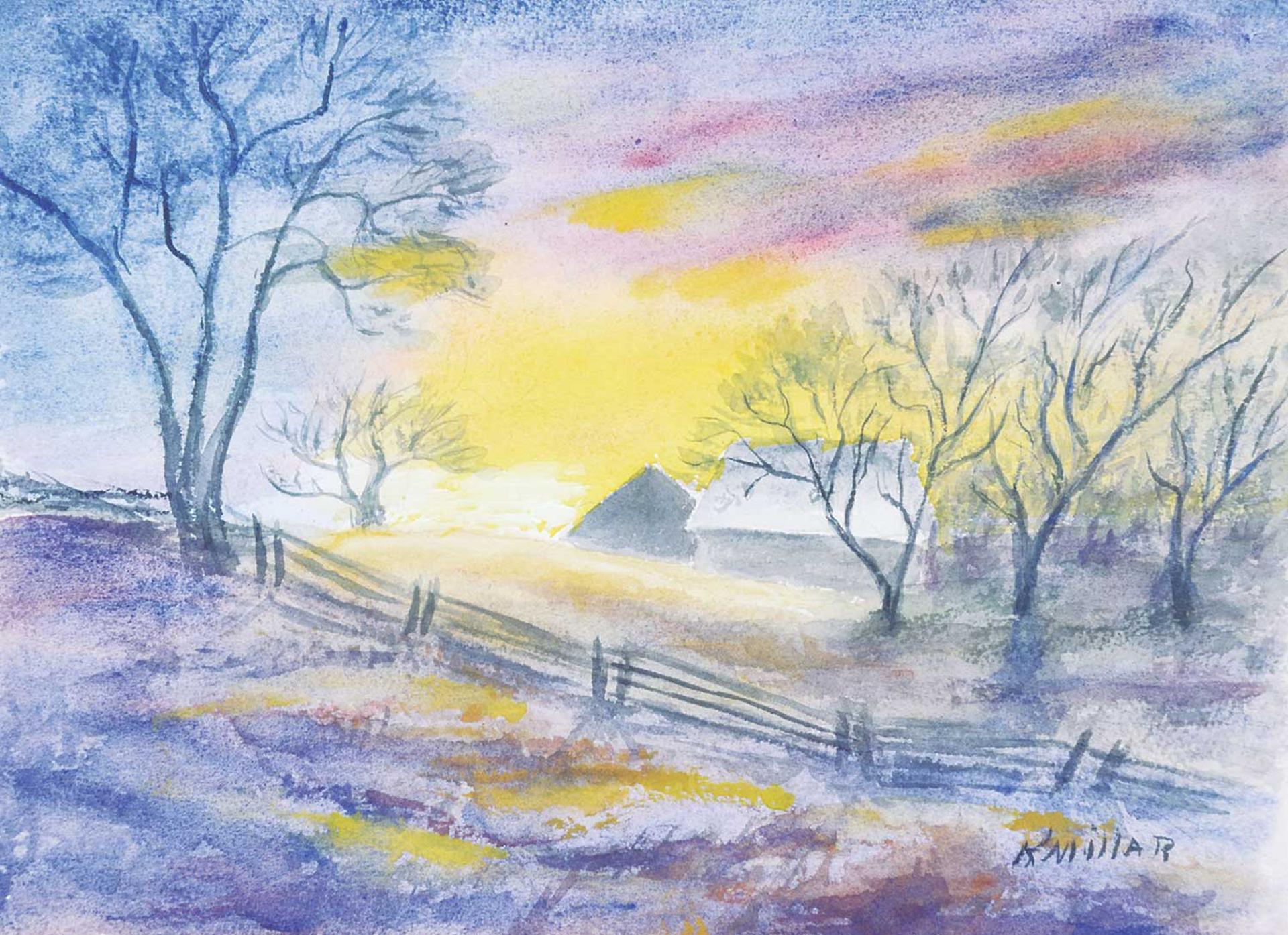 K. Millar - Untitled - Barn on a Hill