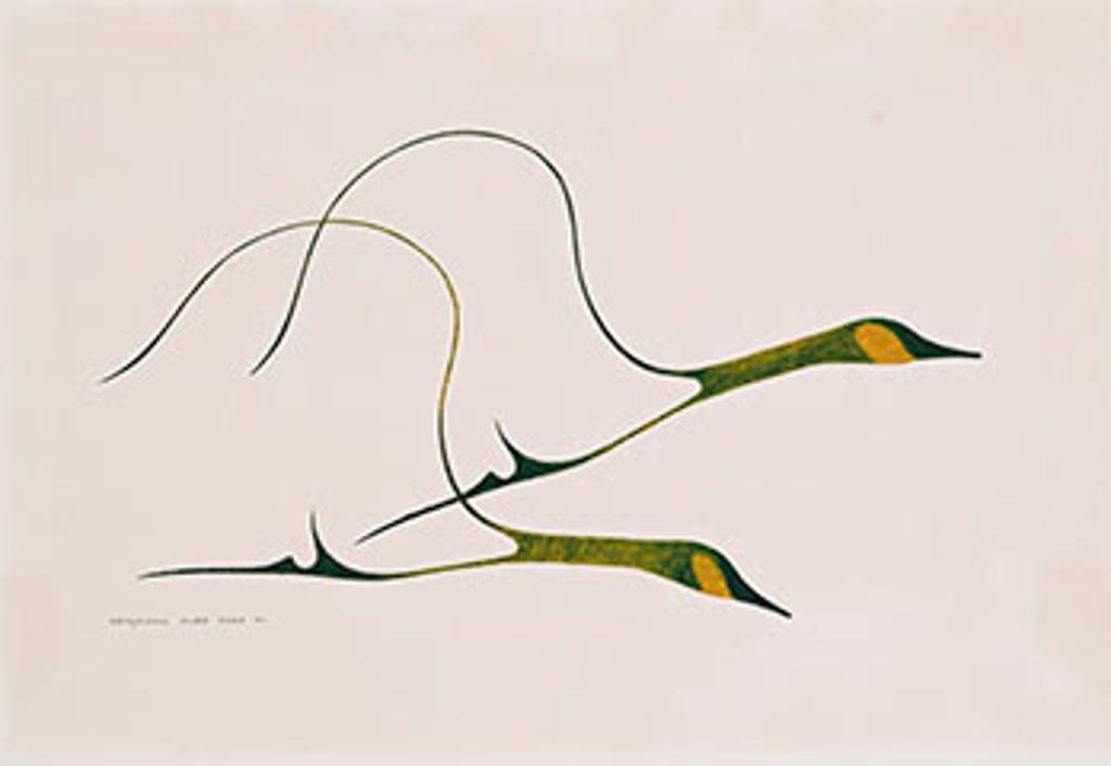 Benjamin Chee Chee (1944-1977) - Two Geese in Flight