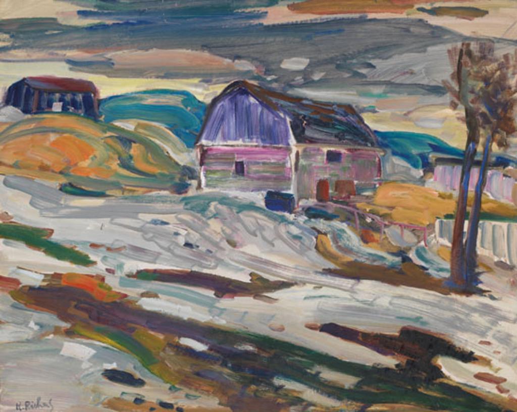 René Jean Richard (1895-1982) - Winter - Scène des alentours de Baie-St-Paul