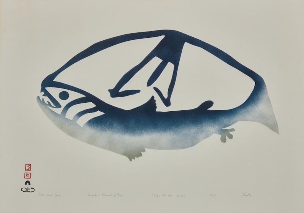 Pudlo Pudlat (1916-1992) - Fish and Spear