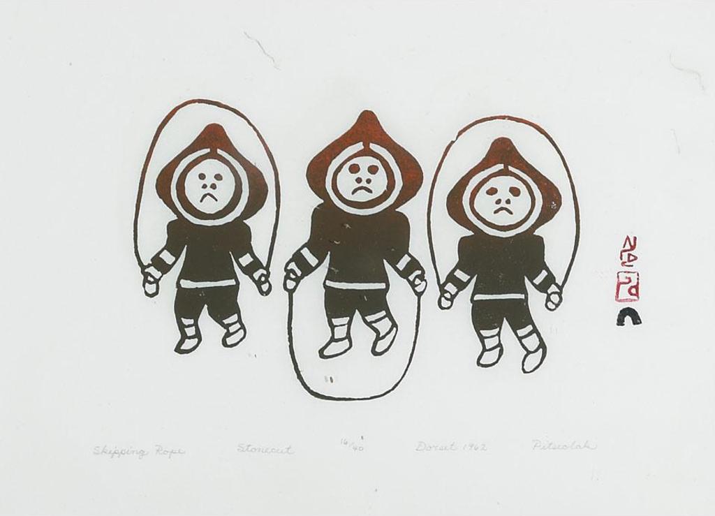 Pitseolak Ashoona (1904-1983) - Skipping Rope